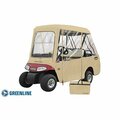 Eevelle Greenline 2-4 Passenger Drivable Golf Cart Enclosure - Tan GLET24